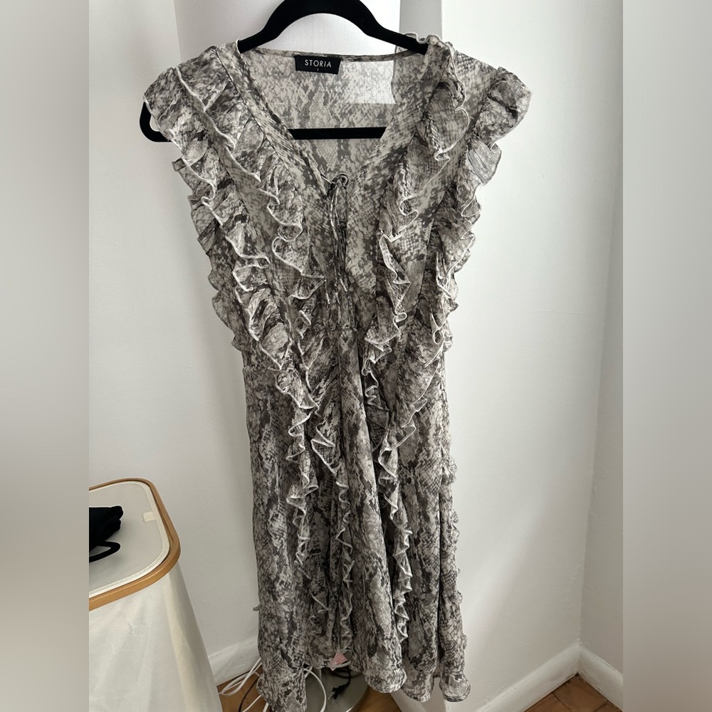 Boutique Grey Snakeskin Dress